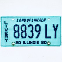 2020 United States Illinois Land of Lincoln Livery License Plate 8839 LY - $18.80