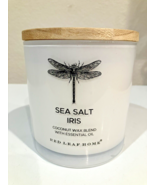 Red Leaf Home Sea Salt Iris - 3 Wick 24 oz Jar Candle Coconut Wax Blend - $29.64