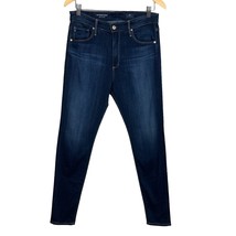 AG Jeans Women 30R The Farrah High Rise Skinny Ankle Dark Blue Denim Stretch New - £63.93 GBP