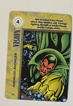 Marvel Overpower 1996 Character Cards Vision Android Avenger - £2.35 GBP