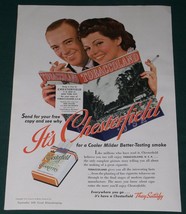Chesterfield Good Housekeeping Magazine Ad Vintage 1941 Fred Astaire Hayworth - $14.99