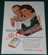 Chesterfield Good Housekeeping Magazine Ad Vintage 1941 Fred Astaire Hayworth - £11.71 GBP