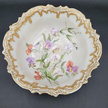 Antique c.1894 Coiffe Limoges France HandPainted Colorful Floral Gold Ro... - $39.59