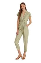 Lauren Ralph Lauren Women s Linen-Blend Jumpsuit Size 16 Ranch Sage $245 - $69.92