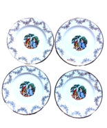 Set of 4 Colonial Couple 22 Karat Gold Bread &amp; Butter Plates - $3.99