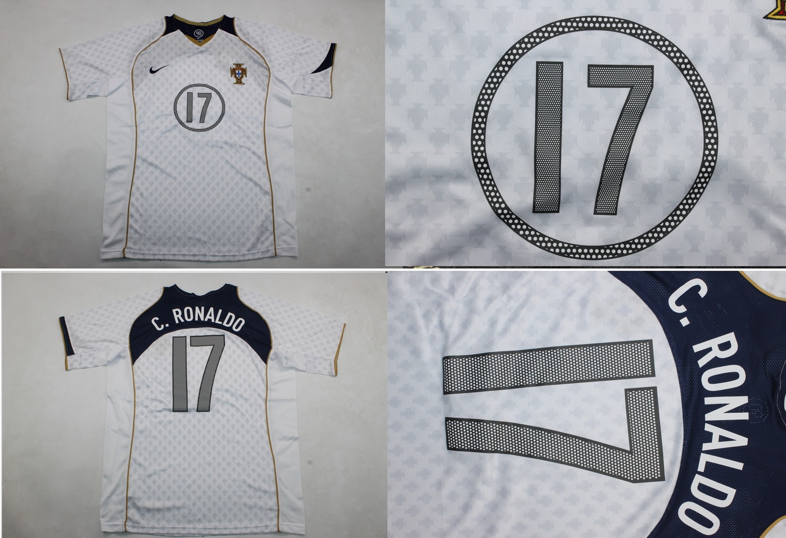portugal white jersey 2004 shirt cristiano ronaldo eurocup playera chamarra