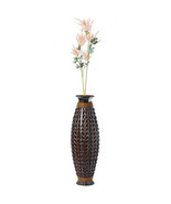 Uniquewise 12.5 x 39 in. Tall Bamboo Floor Standing Vase with Wicker Wov... - $359.63 CAD