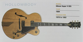 1984 Gibson Super V CES Hollow Body Guitar Fridge Magnet 5.25&quot;x2.75&quot; NEW - £3.06 GBP