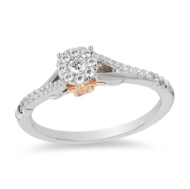 Enchanted Disney Ring, Disney Belle Ring, 0.2 TCW Round Simulated Diamond Ring - £59.55 GBP