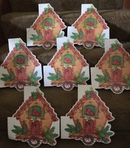 Vintage Lot 7 Christmas Large Die Cut Paper / Cardboard Decorations NOS ... - £14.59 GBP