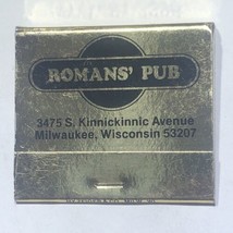 Romans’ Pub Bar Restaurant Milwaukee Wisconsin Match Book Matchbox - £3.94 GBP