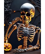 Halloween Skeleton AI Digital Image Picture Photo Wallpaper Background A... - £1.54 GBP