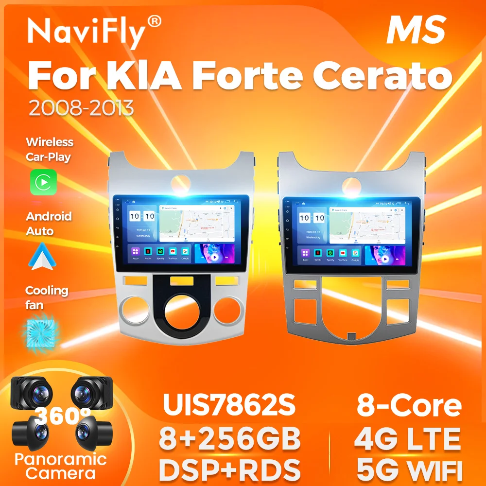 Navifly 8+256G Android 12 Car Multimedia Player For Kia forte Cerato 2 TD - £2,115,426.59 GBP+