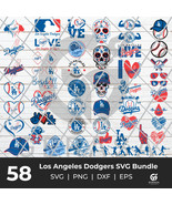 Los Angeles Dodgers SVG Bundle, Dodgers, 58 Dodgers SVG, MLB Bundle Logo SVG - $3.99