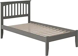 AFI Mission Twin Platform Bed with Open Footboard and Turbo Charger in Grey - $492.99