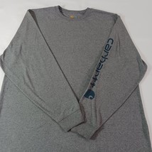 Carhartt K231 020 Original Fit Men's L Gray Cotton Long Sleeve Graphic T-Shirt image 9