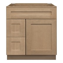 30&quot; Vanity Sink Base Cabinet with Left Drawers Shaker Toffee - $642.51