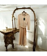 Koandaily  Blush Pink Pleated Belted Women’s XL Feminine Dress Polyester - $38.20 CAD