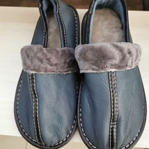 Sheepskin slippers women&#39;s home natural sheepskin slippers 100% sheep sh... - £40.92 GBP