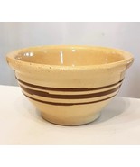 Brown Stripe MIXING BOWL 5.5&quot; VTG Pottery R.R.P Co Roseville Yellow Ware... - £15.52 GBP