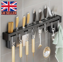 kitchen utensil storage rack organiser knife holder shelves colour black... - £11.00 GBP