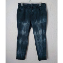 a.n.a. Blue Tie Dye Jeggings Denim Skinny Jeans Pants Women size 16 / 33 Zip Up  - £15.58 GBP