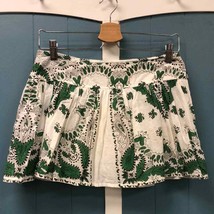 Blue plate mini skirt with green black paisley design juniors size M 100... - £11.26 GBP