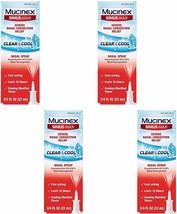 Mucinex Sinus-Max Nasal Spray Clear &amp; Cool, 0.75 oz (Pack of 4) Packaging May Va - £49.55 GBP