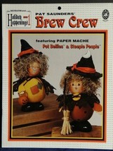 Pat Saunders Brew Crew Paper Mache Pot Bellies Steeple People Halloween ... - $8.56