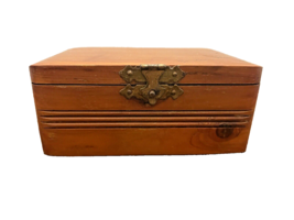 Trinket Box Cedar Wood Miniature St. Louis Missouri MO 5 x  3 x 2 In Jewelry Vtg - £11.13 GBP