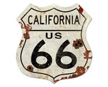 California Route 66 Shield 40&quot; by 42&quot; Laser Cut Metal Sign Rustic - $391.05