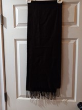 Made In Korea Unisex Brown Acrylic Fringed Wrap Around Scarf - £6.27 GBP