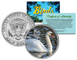 MUTE SWAN ** Collectible Birds ** JFK Kennedy Half Dollar Colorized U.S. Coin - £9.60 GBP