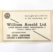 1954 Volkswagen William Arnold LTD Advertisement Import Automobilia E89F1 - $374.91 MXN
