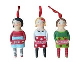 Midwest cbk Three Beautiful Soul Girl Ornaments Joy Noel and Merry Multi - $23.97