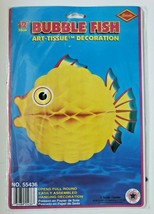 1994 Beistle Tissue Bubble Yellow Fish Luau Marine Life Party Decoration New - $9.99