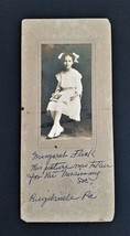 antique PHOTOGRAPH riegelsville pa MARGARET FLECK 10y girl taken for mission soc - £54.49 GBP