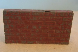 Vintage Cast Metal Red Brick Wall Figure, 1 &quot; High - £11.51 GBP