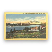 Bateau Cape Cod Canal Bourne Bridge Massachusetts MA 1938, posté 1951 #8... - $4.95