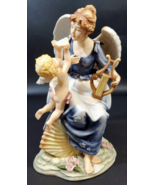 O&#39;WELL Porcelain Angel Sitting on a Seashell, Cherub 9 1/2&quot; Tall, Hand P... - $29.69