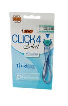 Disposable Razor BIC Soleil Bella Click Women&#39;s 4-Blade 1 Handle and 4 - $7.31 CAD
