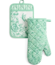Pioneer Woman Agatha Oven Mitt &amp; Pot Holder 2pc Floral Green 7&quot;x13&quot; Kitc... - $429.65 MXN