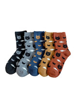 Anysox 5 Pairs Size 5-9 Mix Color Kittens Winter Thick And Warm Wool Socks - €24,21 EUR