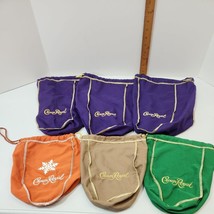 Lot of six Crown Royal bags - 3 big 3 sm Nice!!! - $9.73