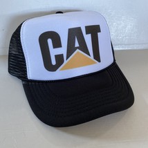 Vintage Catipiler Tractors Hat CAT Trucker Hat snapback Black Racing Mesh Cap - $15.34