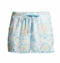 Secret Treasures Ladies Womens Whisperluxe Lettuce Hem Short Tie Dye Size M - £15.97 GBP