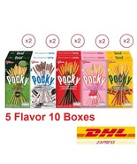10 x Pocky Biscuit Stick Mixed Flavour Glico Coated ALL 5 Flavors Japane... - £36.41 GBP
