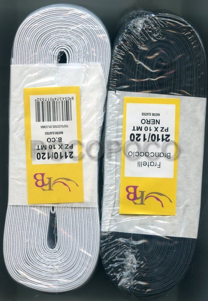 GALLON ELASTIC TAPE H 120mm BRANCACCIO BROTHERS ART. 2110/120-
show orig... - $2.66+