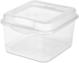 Single Sterilite 18038612 Plastic Fliptop Latching Storage Box Container Clear - £17.97 GBP