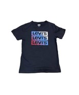 Levis T-Shirt Youth 10-12 Black Triple Logo Short Sleeve Casual Tee Soft... - $14.73